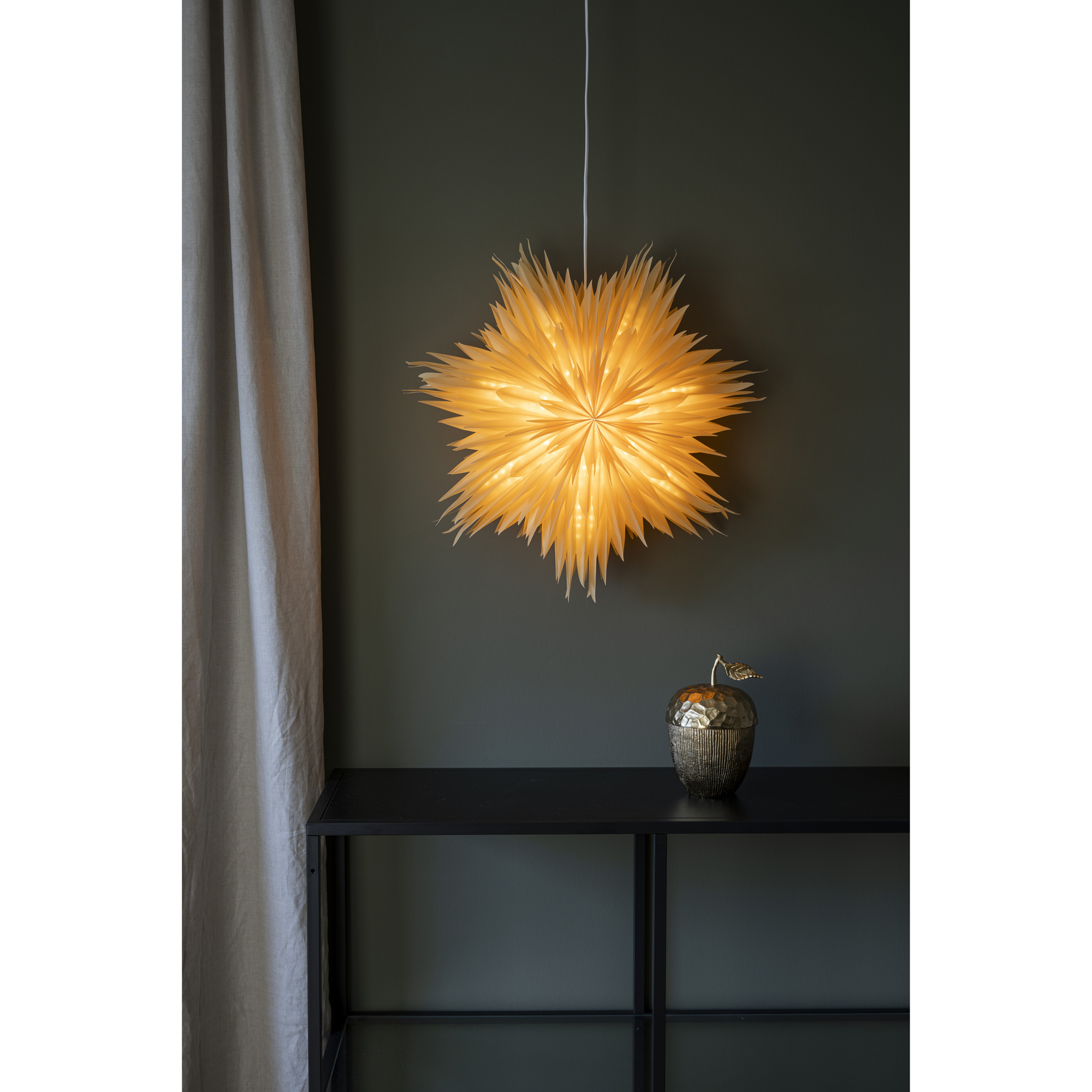 Adventsstjärna Gnosjö Konstsmide Pappersstjärna Pärlemo inkl. Sladdställ