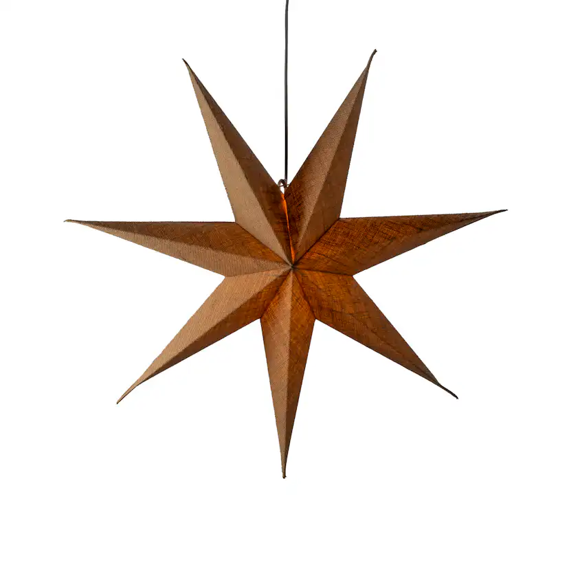 Adventsstjärna Gnosjö Konstsmide Pappersstjärna med Textilstruktur inkl. Sladdställ