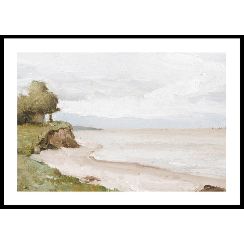 Poster Gallerix Beach Near Etretat By Jean-Baptiste-Camille Corot