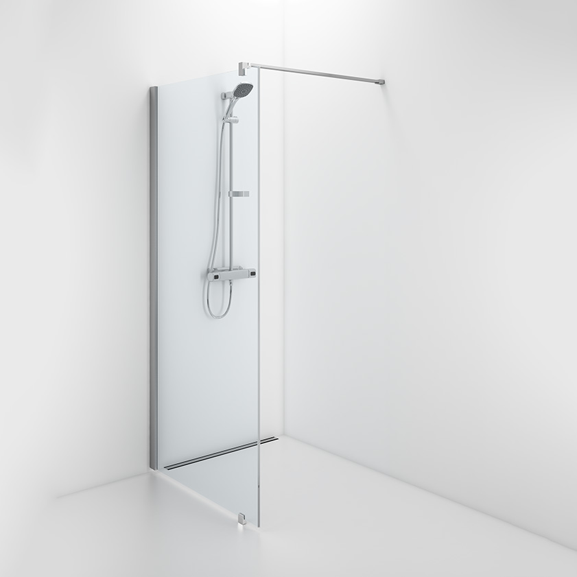 Duschvägg Contura Shower Space SFNK Fast med Väggstag