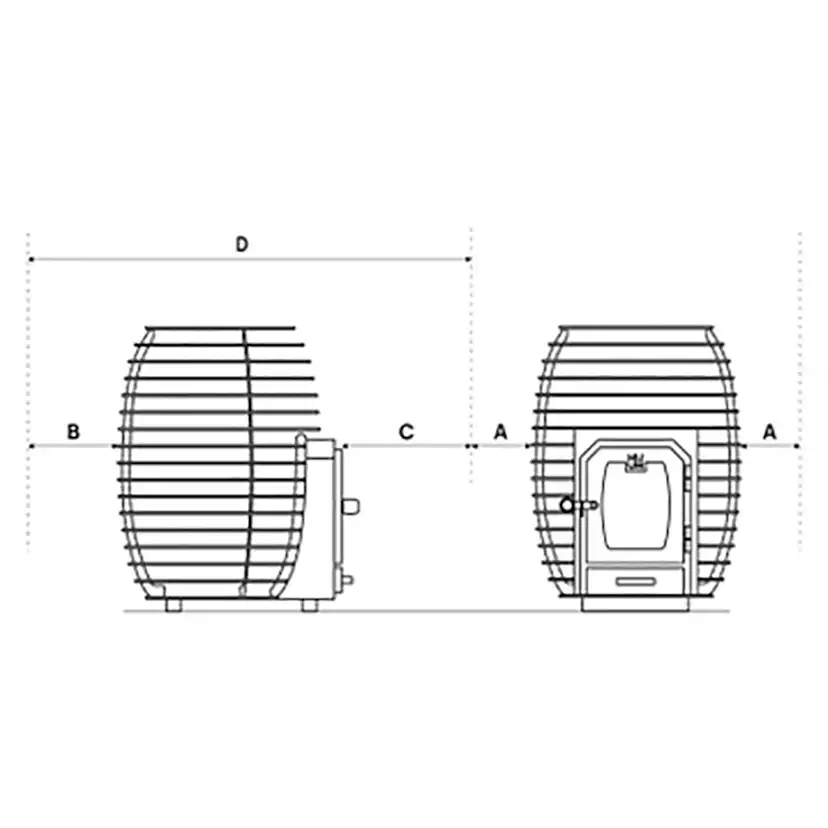 Bastuugn HUUM Hive Wood 17 kW LS