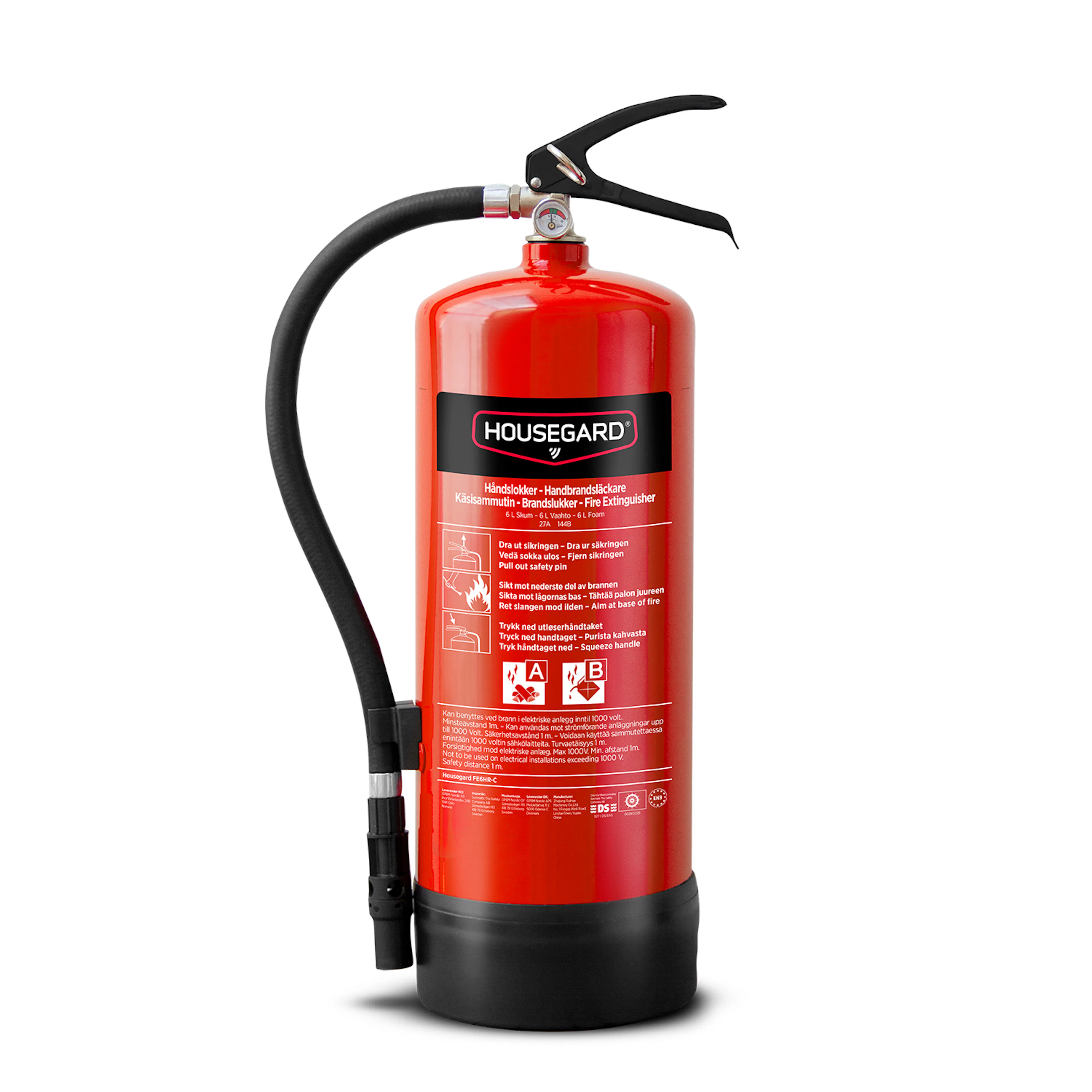 Brandsläckare Housegard Skum 6L PFAS Fri