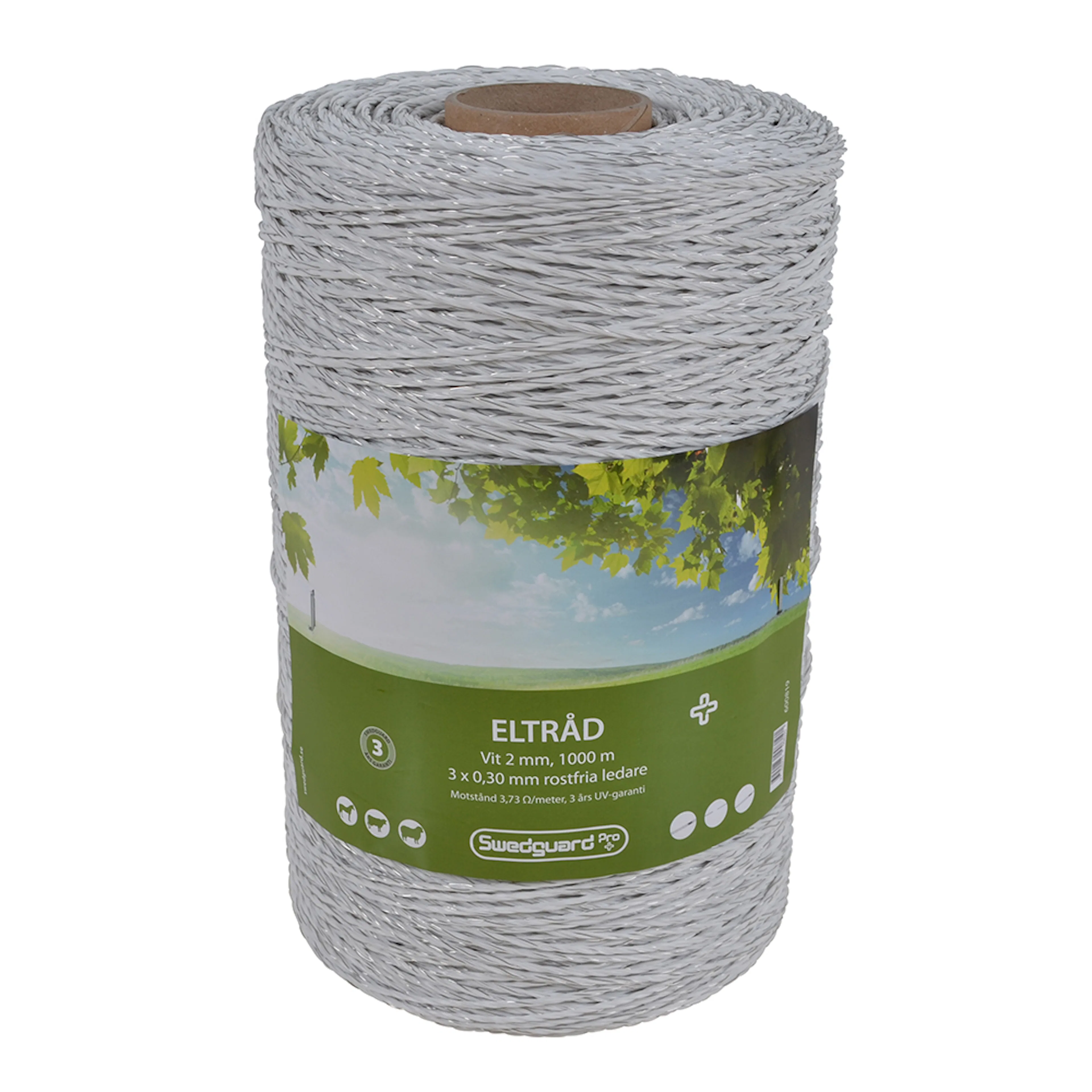 Eltråd Swedguard + 2 mm Vit