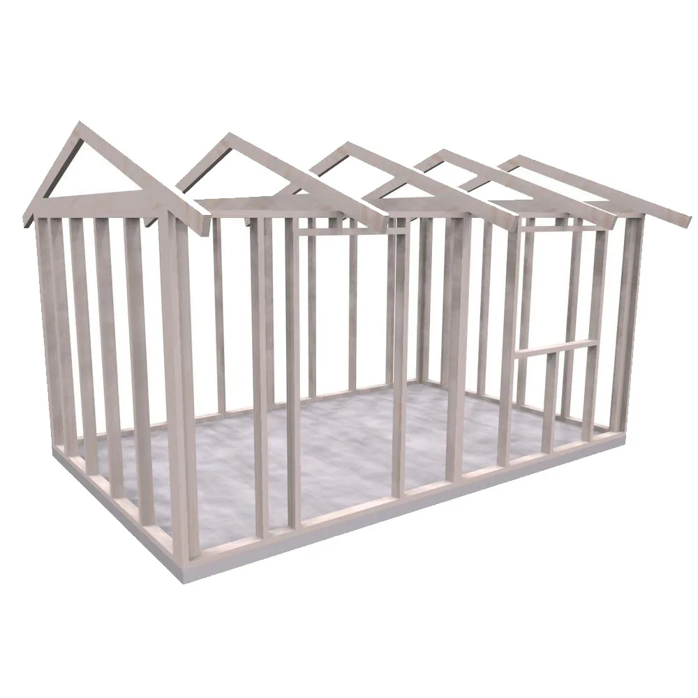 Friggebodsstomme Byggstommar 19 grader 4800x3000 mm Färdiga Sektioner