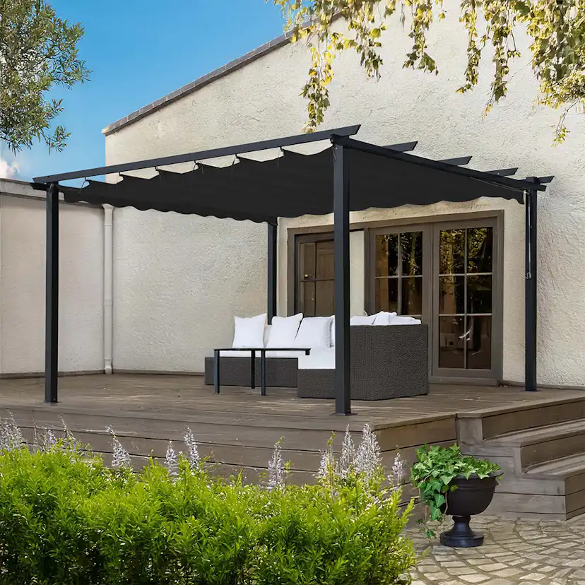 Tyg Landskap Skugga Pergola 4X4M