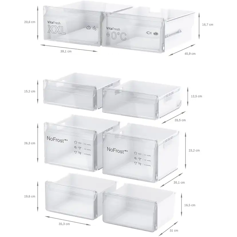 Kyl & Frys Bosch Side by Side Serie 4 KFN96VPEA French Door Silver