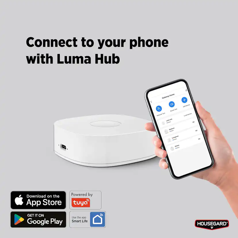 Trådlös värmevarnare Housegard Luma