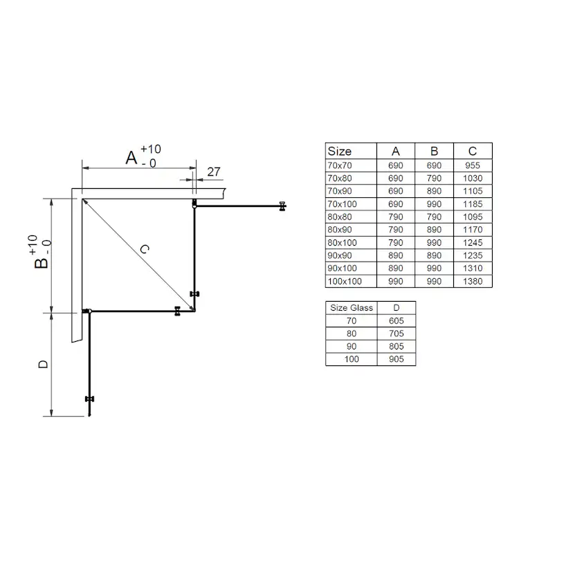Duschhörn Svedbergs Skoga Rak