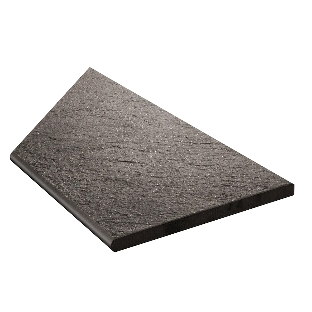 Uteklinker Bricmate Z Quartzit Black Pool Inner Corner Right 30x60 cm