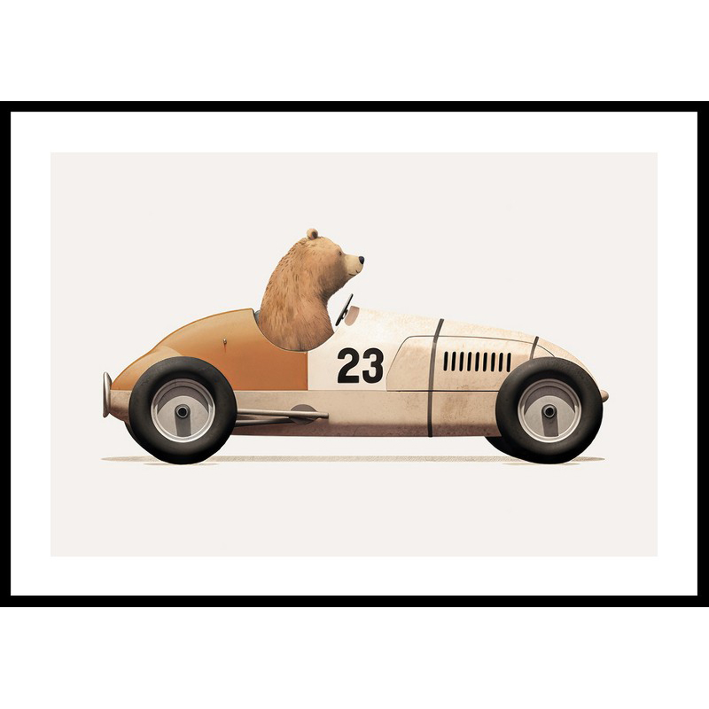 Poster Gallerix Bear In Toy Car