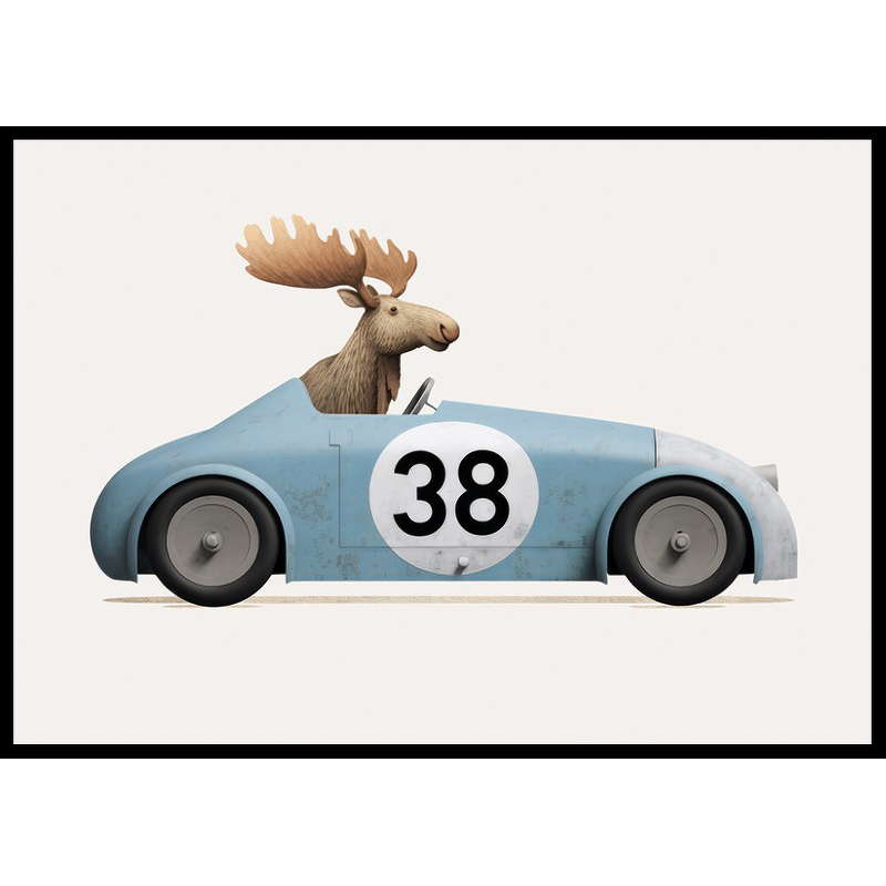 Poster Gallerix Moose In Toy Car