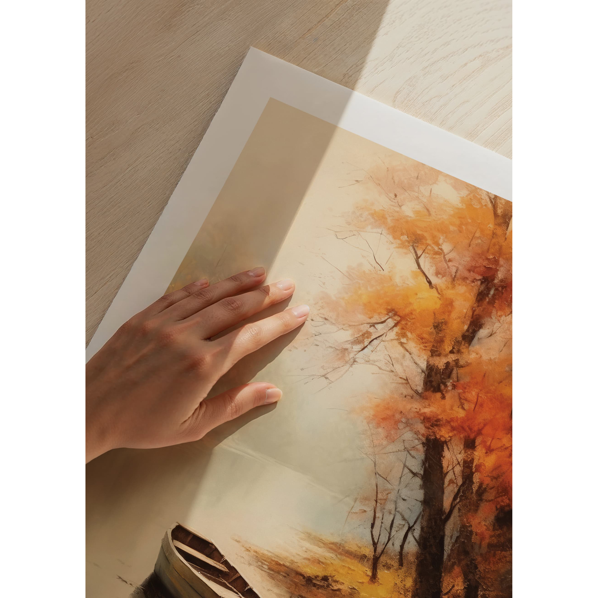 Poster Gallerix Rowing Boat In Autumn