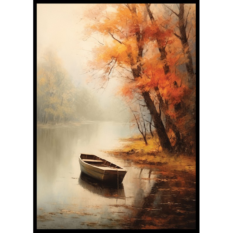 Poster Gallerix Rowing Boat In Autumn