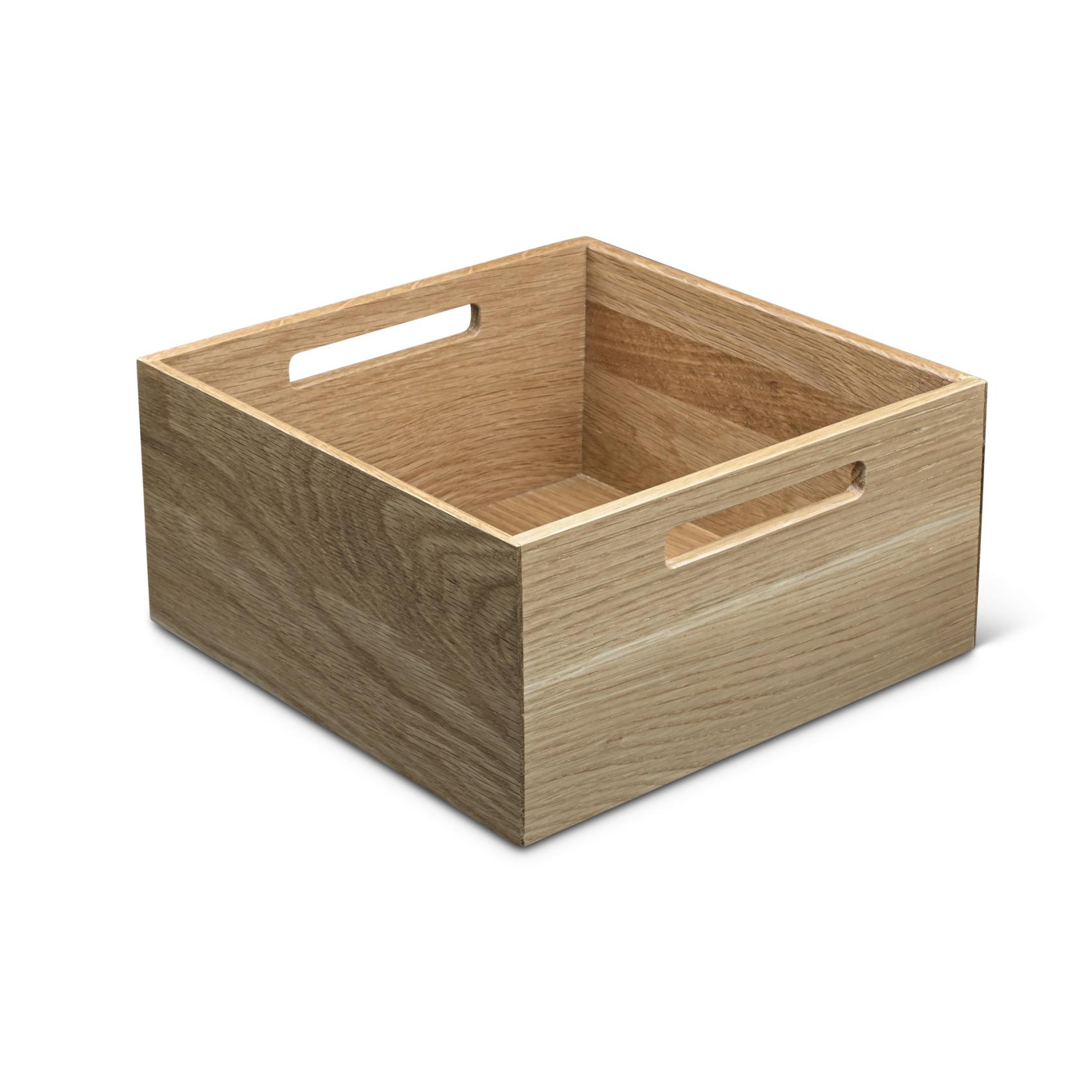 Trälåda Theofils Fineline Mosaiq med Handtagshål Ek 236X236X120 Mm