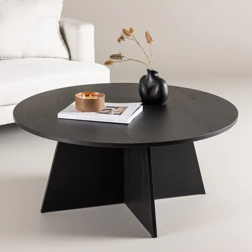 Soffbord Venture Home Bootcut Svart Runt Vardagsrumsbord