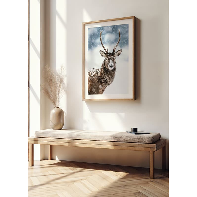 Poster Gallerix Winter Buck In Snow