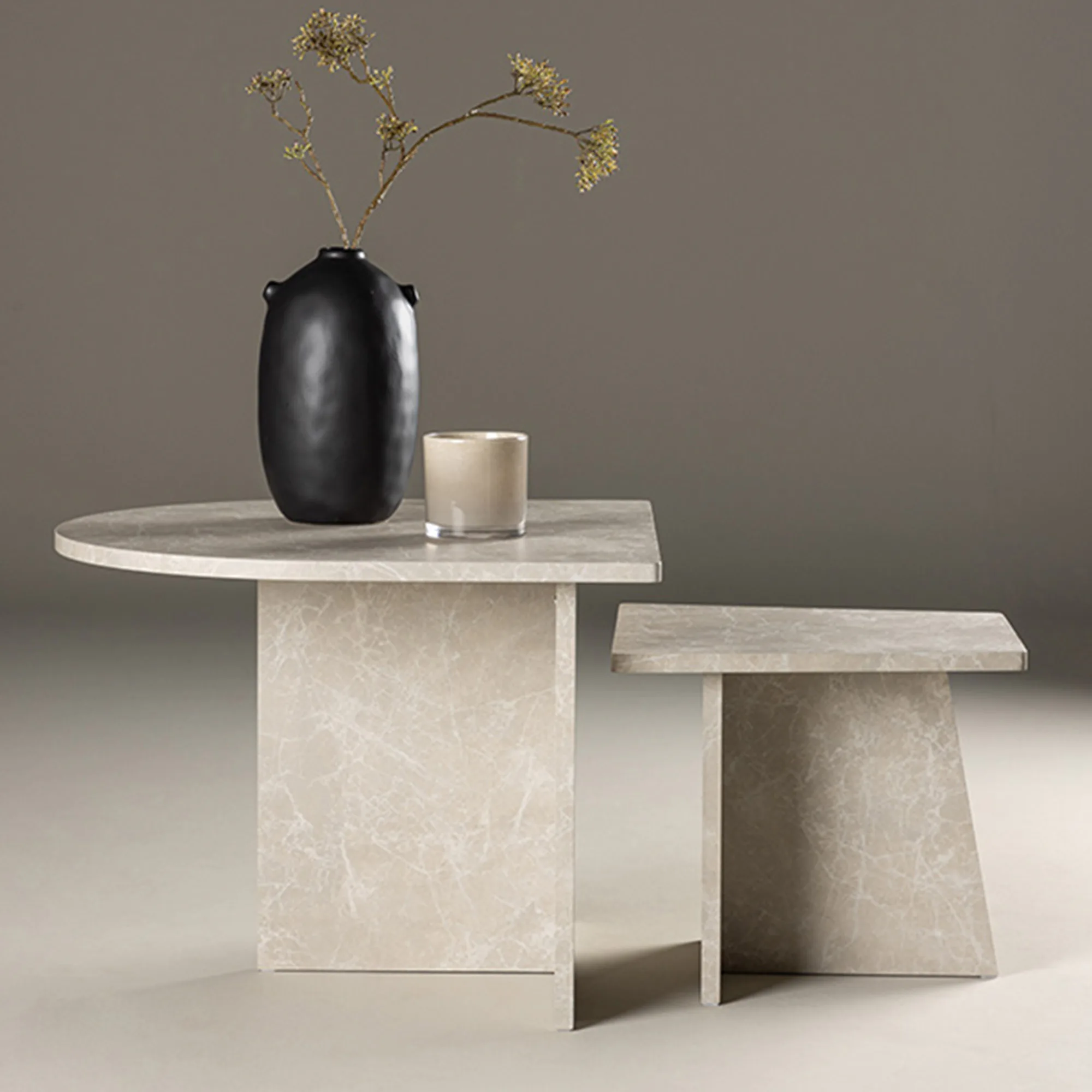 Soffbord Venture Home Sala Beige Vardagsrumsbord med Marmorlook