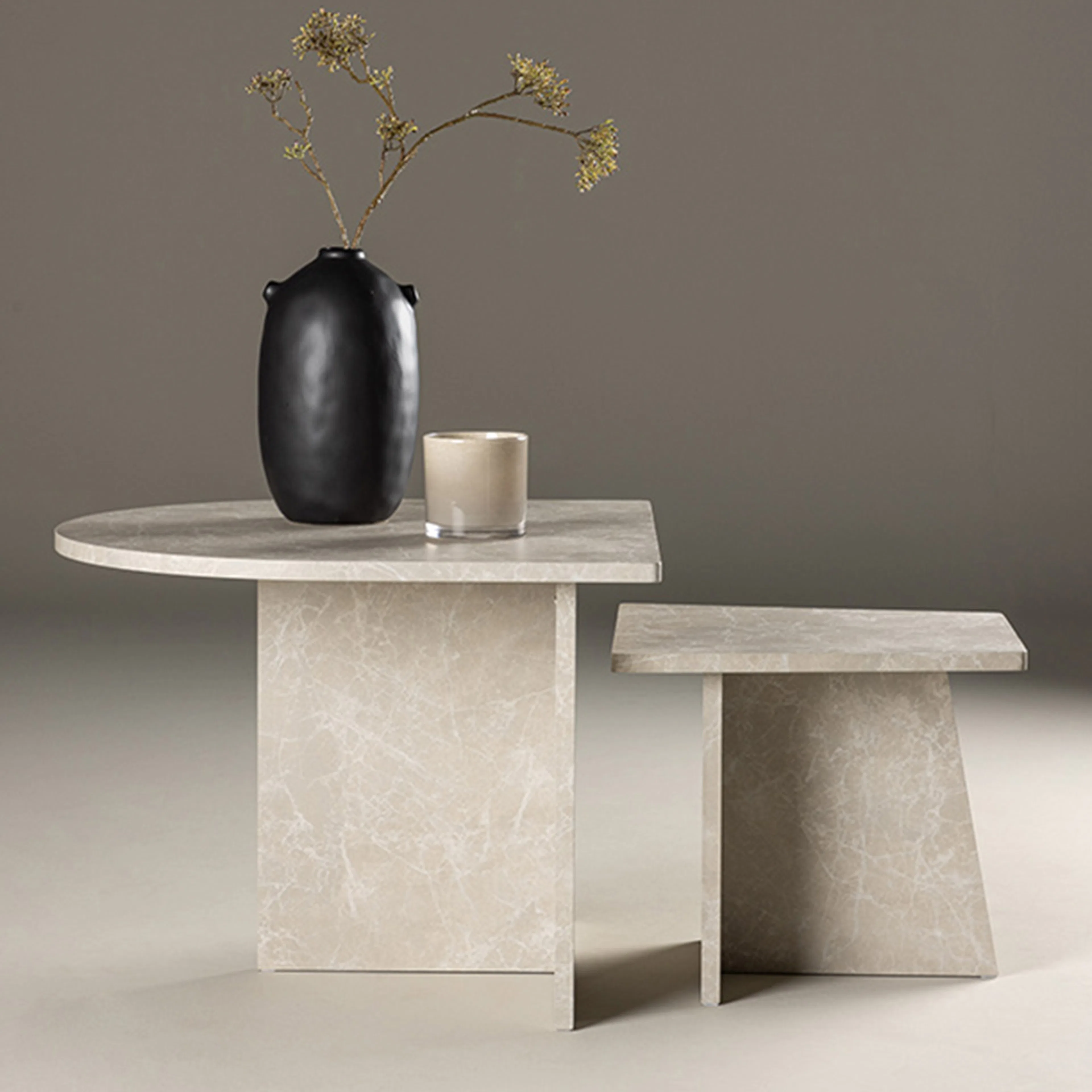 Soffbord Venture Home Sala Beige Vardagsrumsbord med Marmorlook