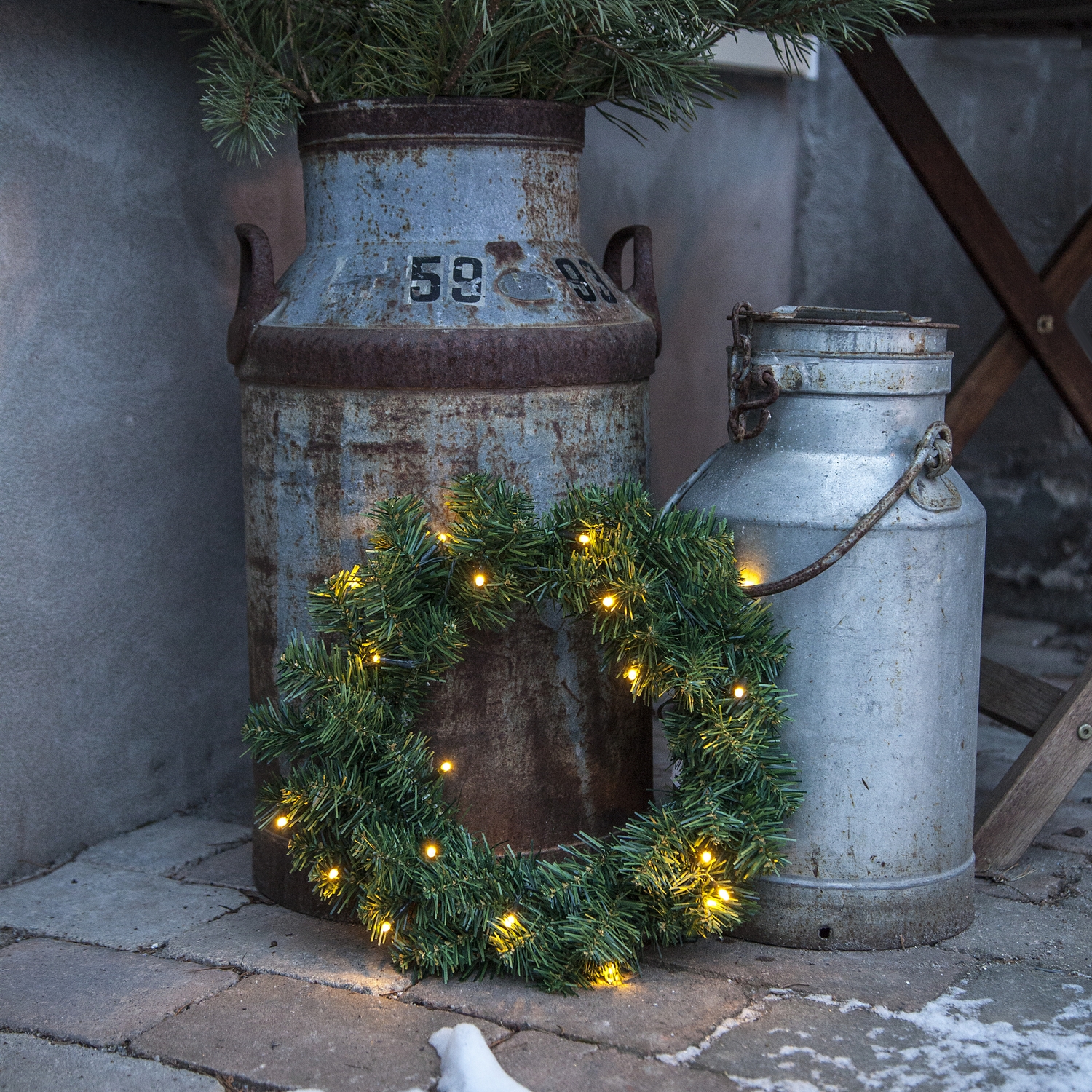 Krans Star Trading Alaska Batteridriven LED-Ljuskrans