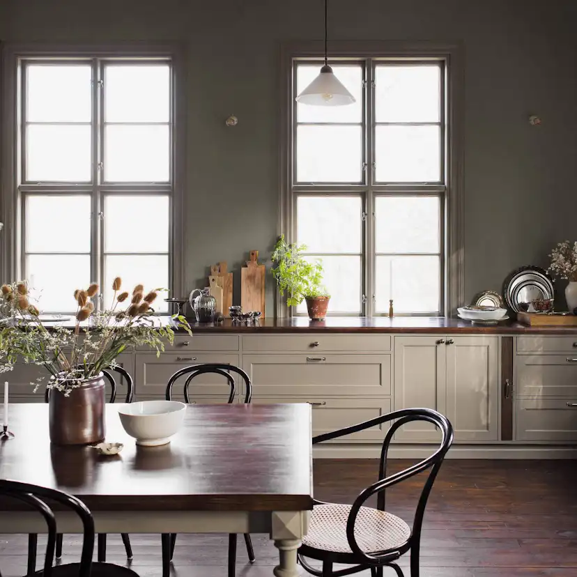 Tapet Boråstapeter Canvas Olive 6130