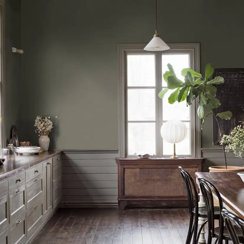 Tapet Boråstapeter Canvas Olive 6130