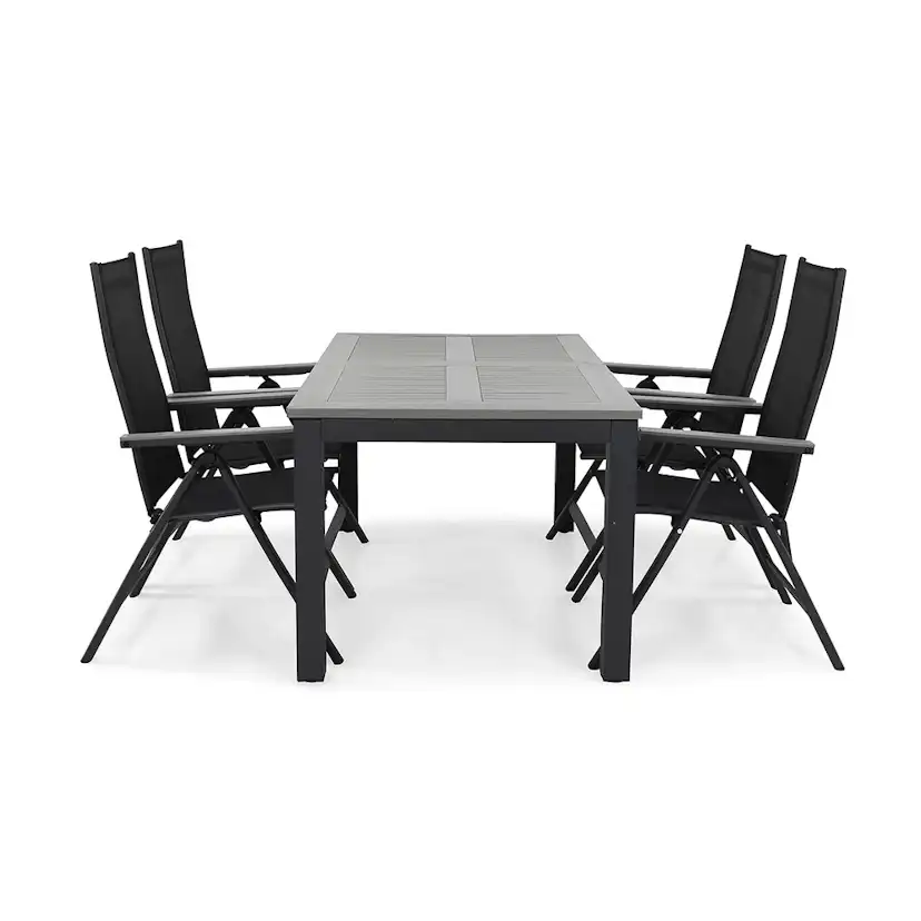 Matgrupp Comfort Garden Monaco med 4 Positionsstolar