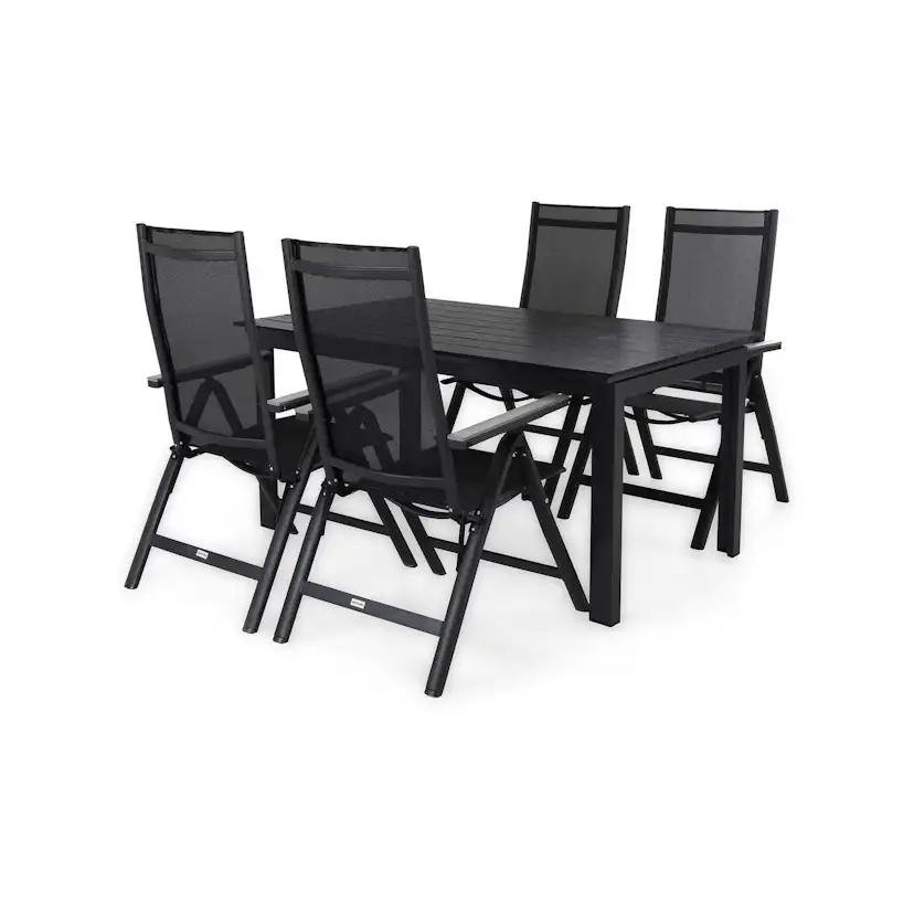 Matgrupp Comfort Garden Portland Matgrupp Utomhus 152-210x90 med 4 Monaco Light Positionsstol