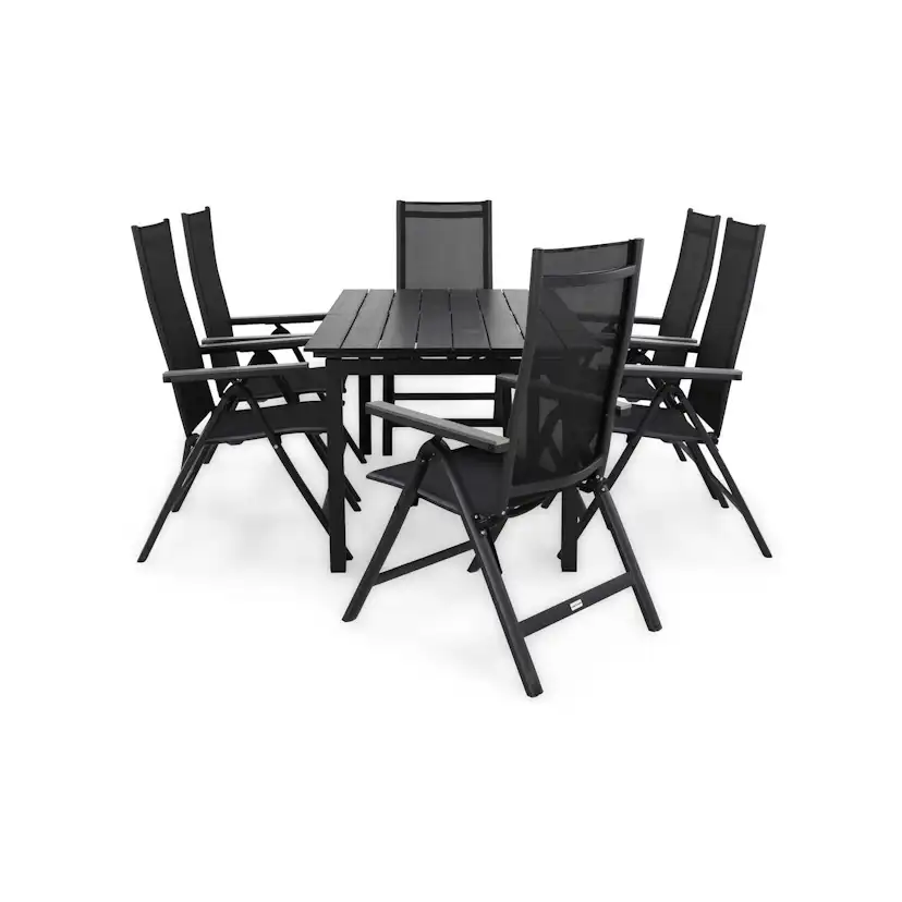 Matgrupp Comfort Garden Portland Matgrupp Utomhus 152-210x90 med 6 Monaco Light Positionsstol