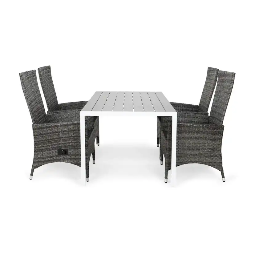 Matgrupp Comfort Garden Tunis Matgrupp Utomhus 150 med 4 Jenny Ställbar Fåtölj