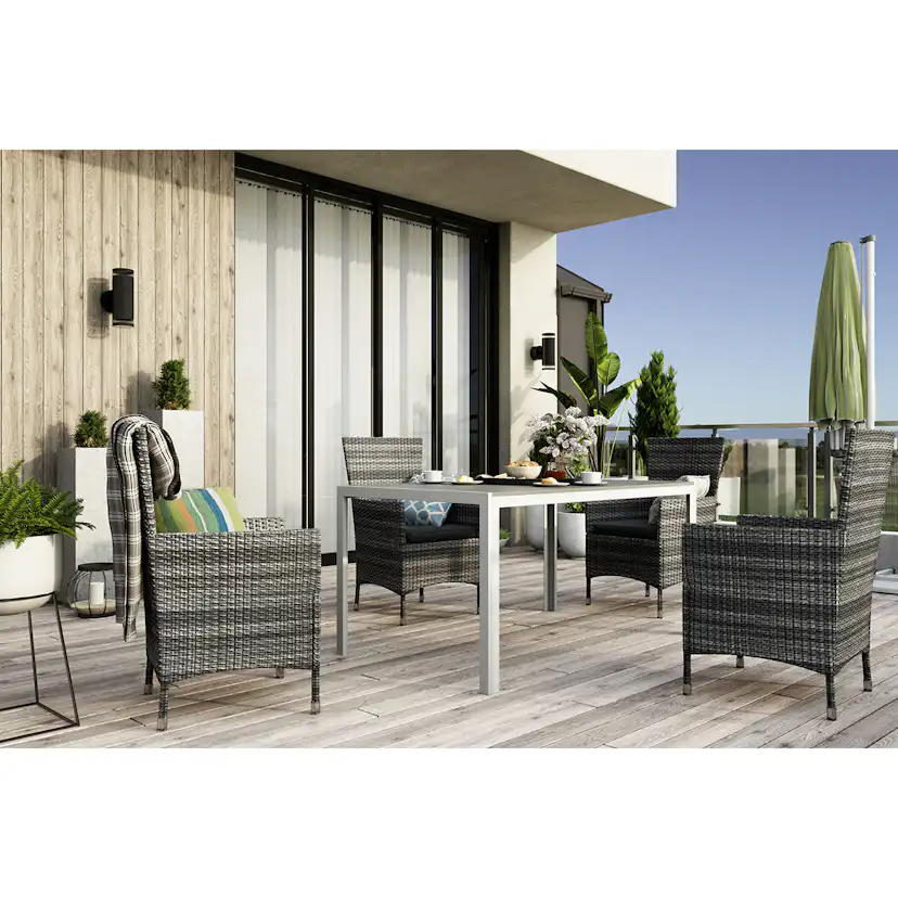 Trädgårdsgrupp Comfort Garden Tunis Matgrupp Utomhus 150 + 4 Thor Fåtölj