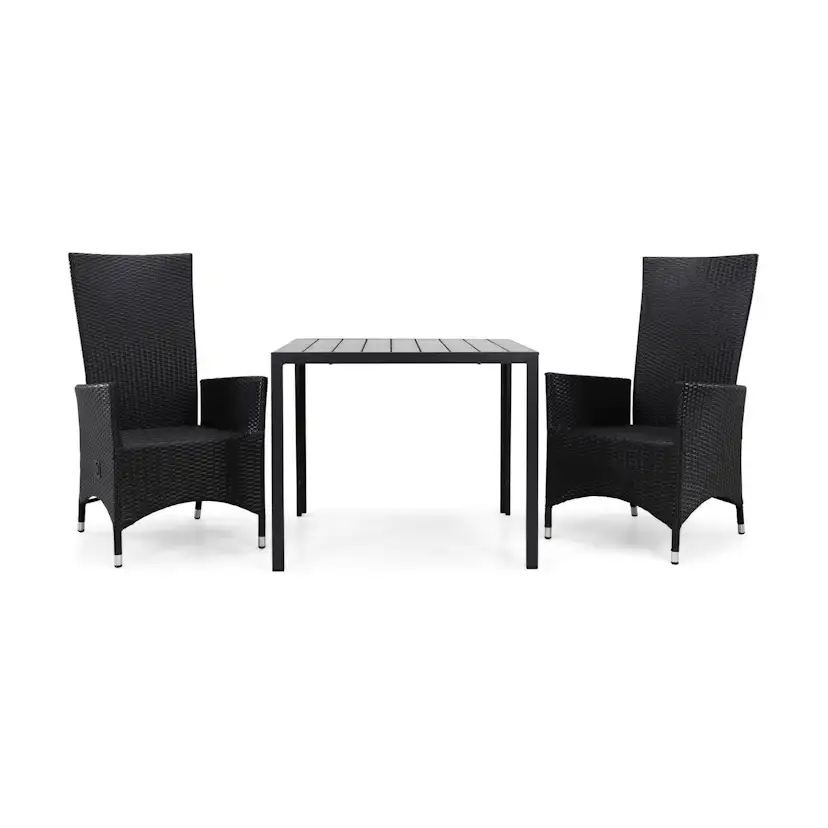 Matgrupp Comfort Garden Tunis Matgrupp Utomhus 90 med 2 Jenny Ställbar Fåtölj