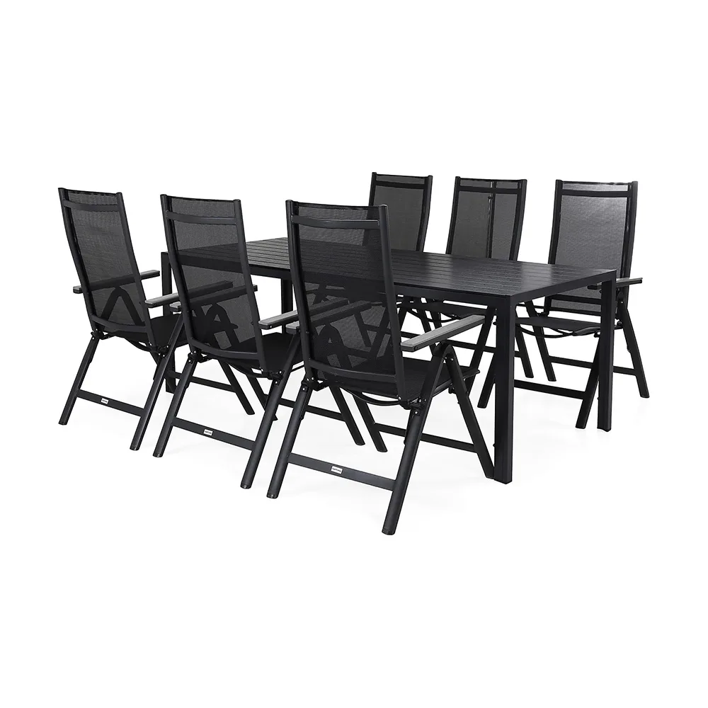 Matgrupp Comfort Garden Tunis med 6 Monaco Positionsstolar