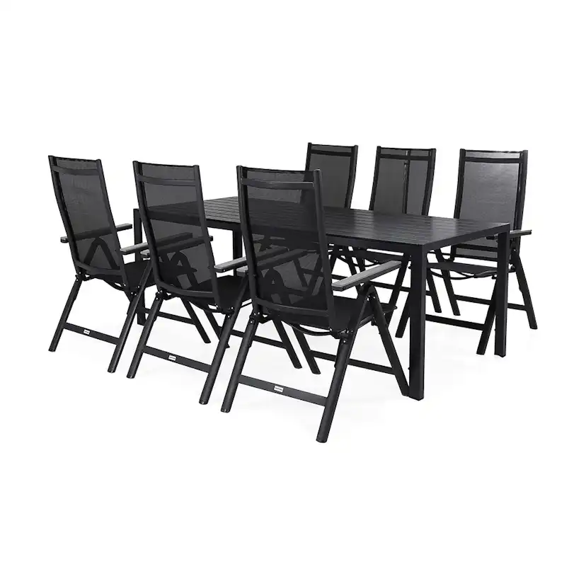 Matgrupp Comfort Garden Tunis med 6 Monaco Positionsstolar