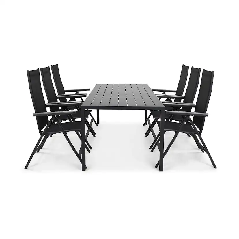Matgrupp Comfort Garden Tunis med 6 Monaco Positionsstolar