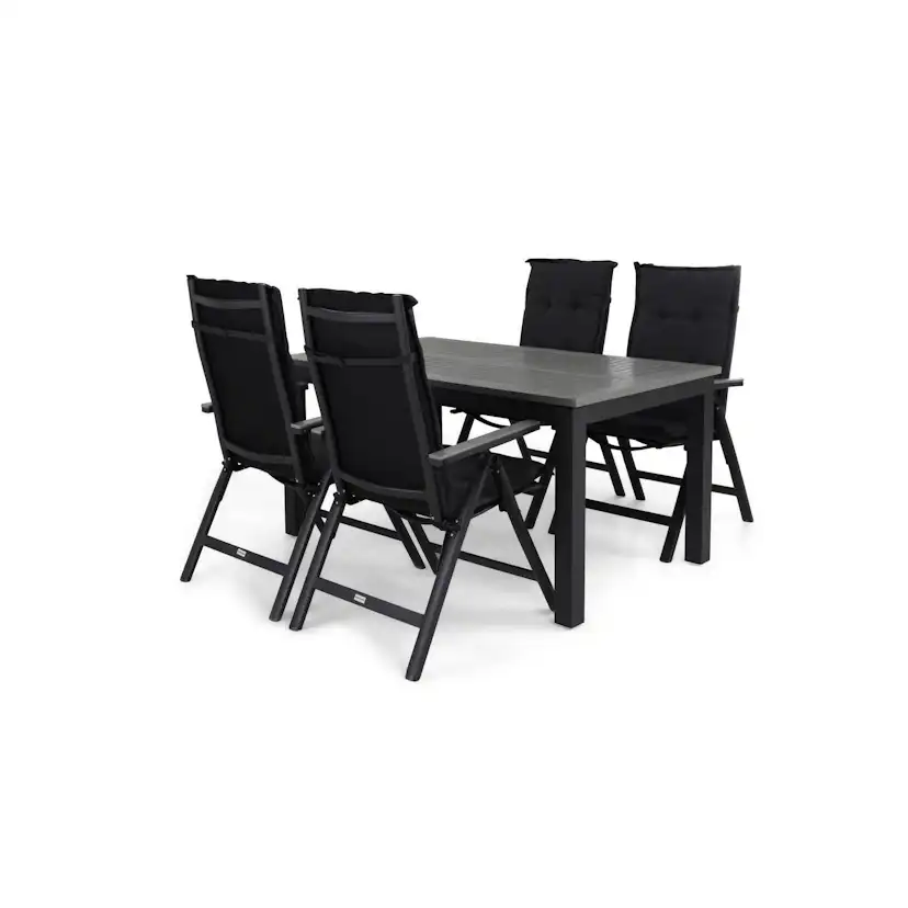 Matgrupp Comfort Garden Monaco Matgrupp Utomhus 152-210x90 med 4 Maggie Positionsstol m Dyna