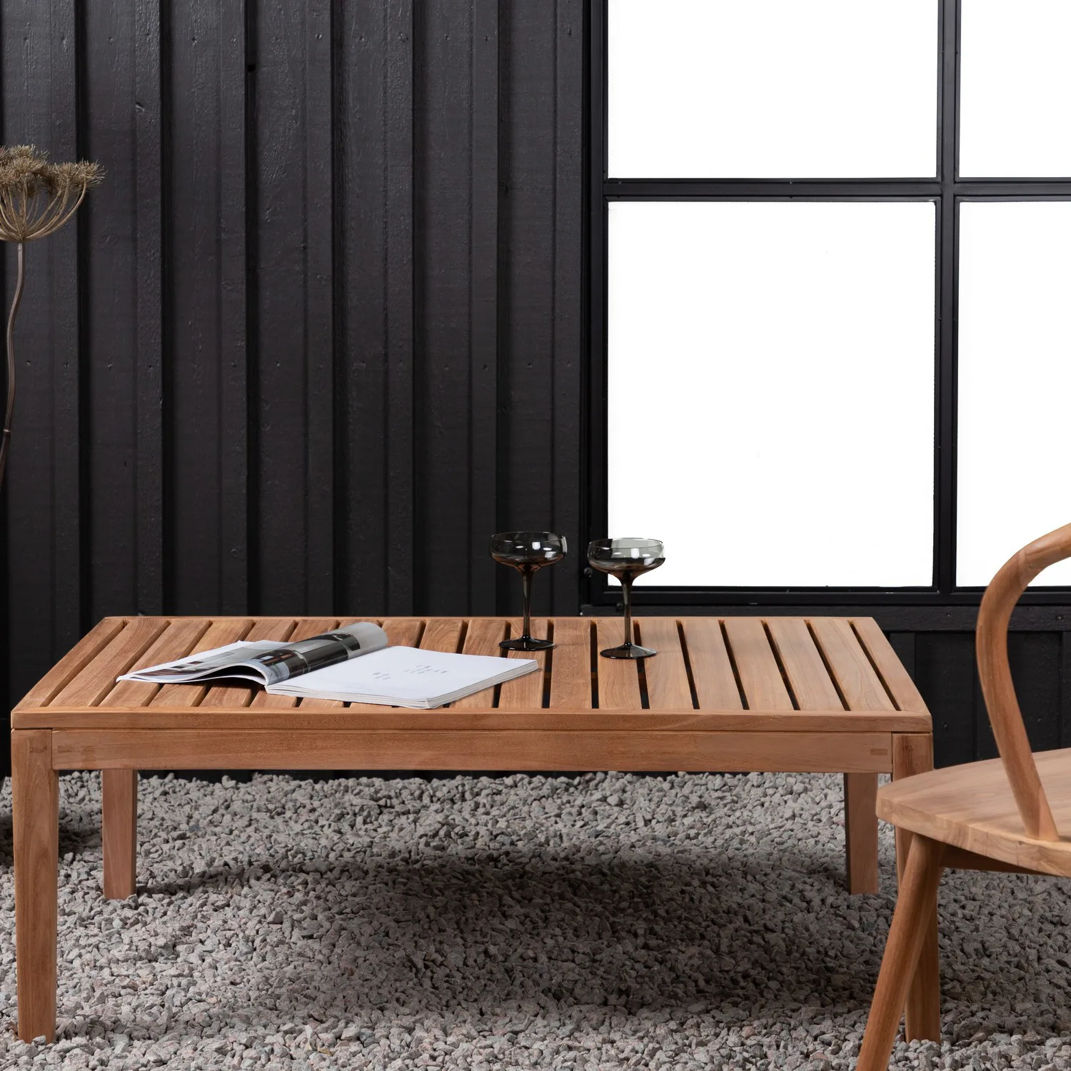 Soffbord Venture Home Amlan Natur Teak Fyrkantigt Vardagsrumsbord