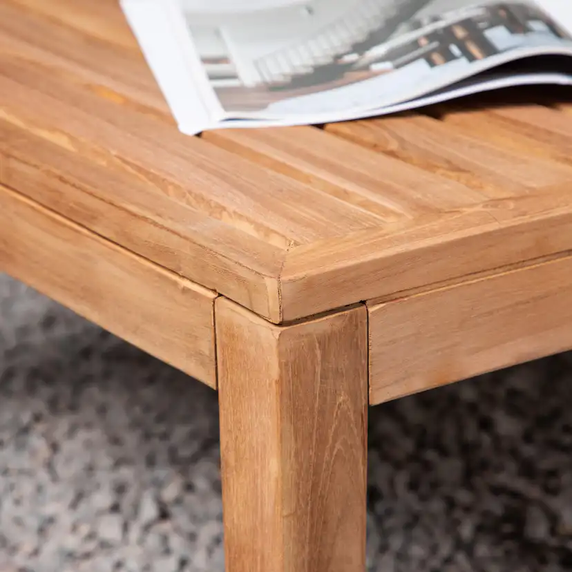 Soffbord Venture Home Amlan Natur Teak Fyrkantigt Vardagsrumsbord