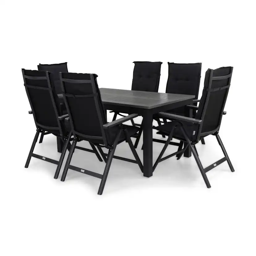 Matgrupp Comfort Garden Monaco Matgrupp Utomhus 152-210x90 med 6 Maggie Positionsstol m Dyna