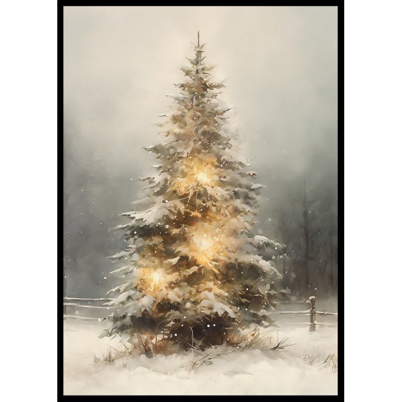 Poster Gallerix Winter Tree With Lights
