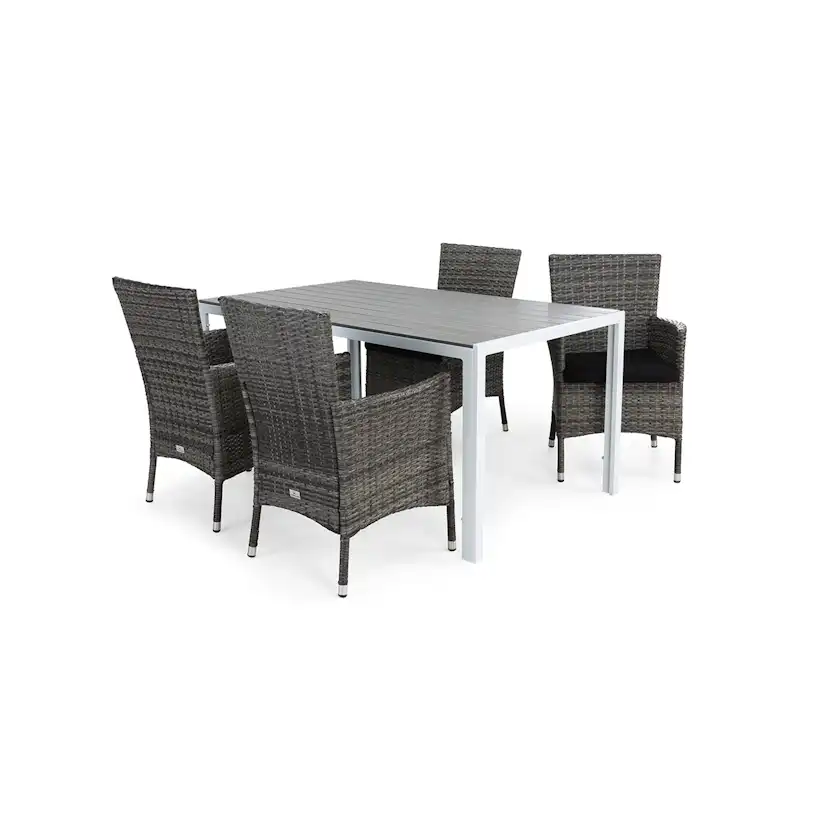 Trädgårdsgrupp Comfort Garden Tunis Matgrupp Utomhus 150 + 4 Thor Fåtölj m Dyna