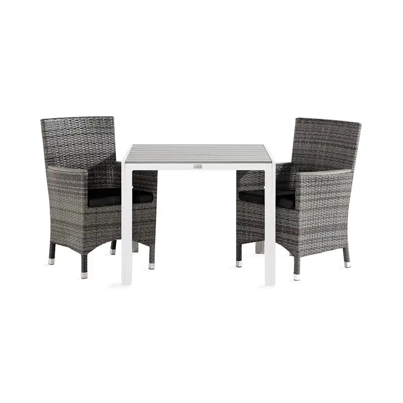 Trädgårdsgrupp Comfort Garden Tunis Matgrupp Utomhus 90 + 2 Thor Fåtölj Lyx m Armstöd m Dyna