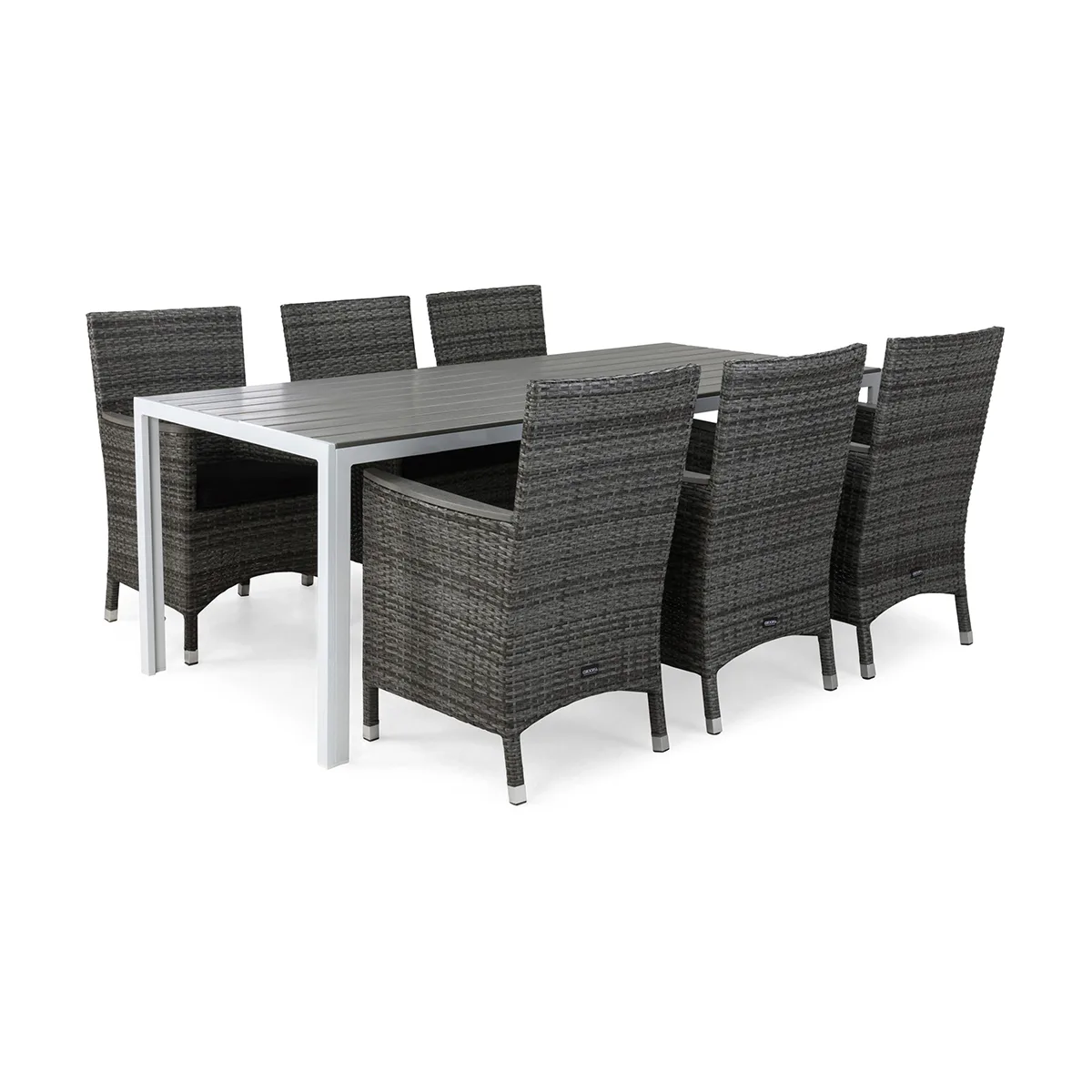 Trädgårdsgrupp Comfort Garden Tunis Matgrupp Utomhus 205 + 6 Thor Fåtölj Lyx m Armstöd m Dyna