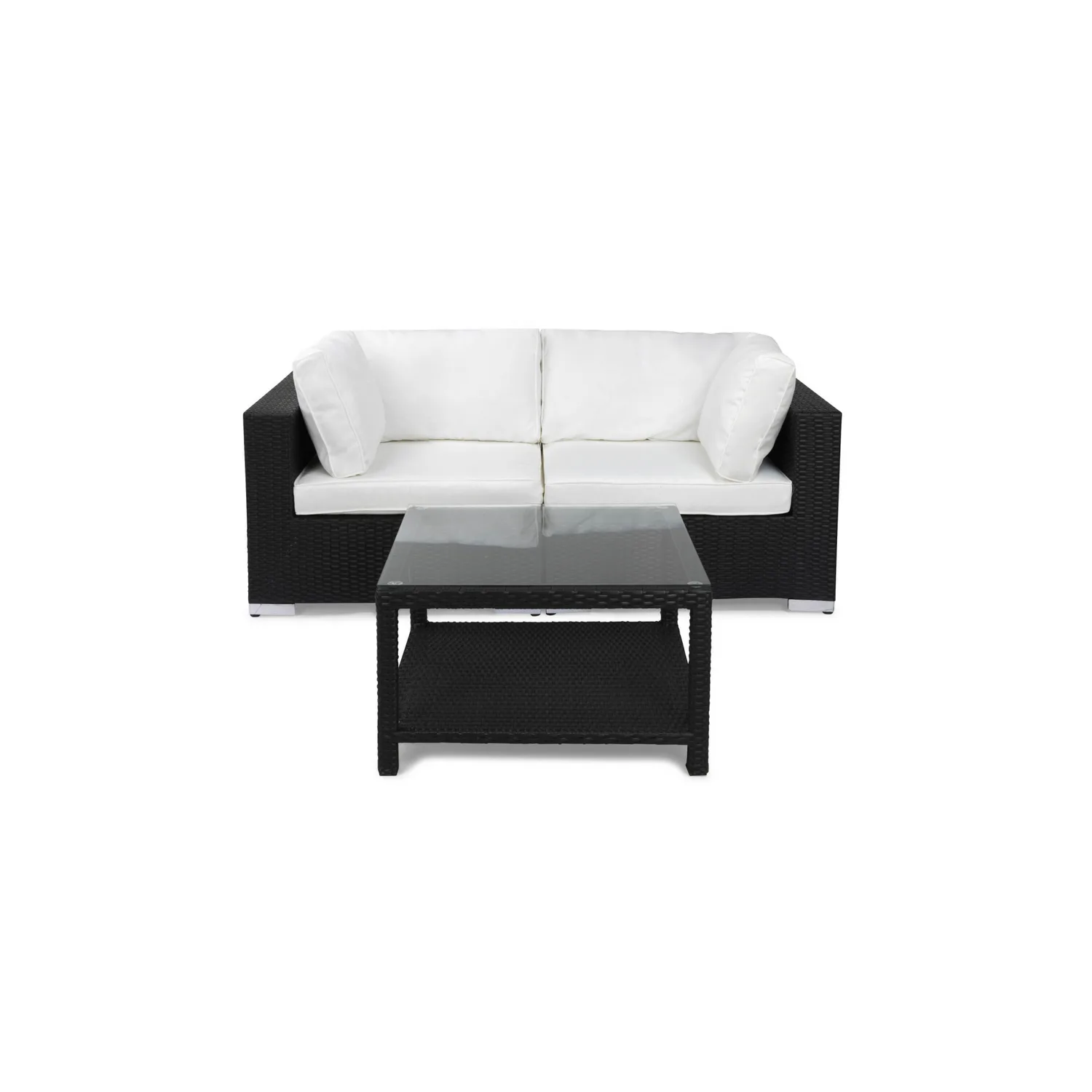 Loungegrupp Comfort Garden Bahamas 2-sits med Bord med Hylla Utomhus