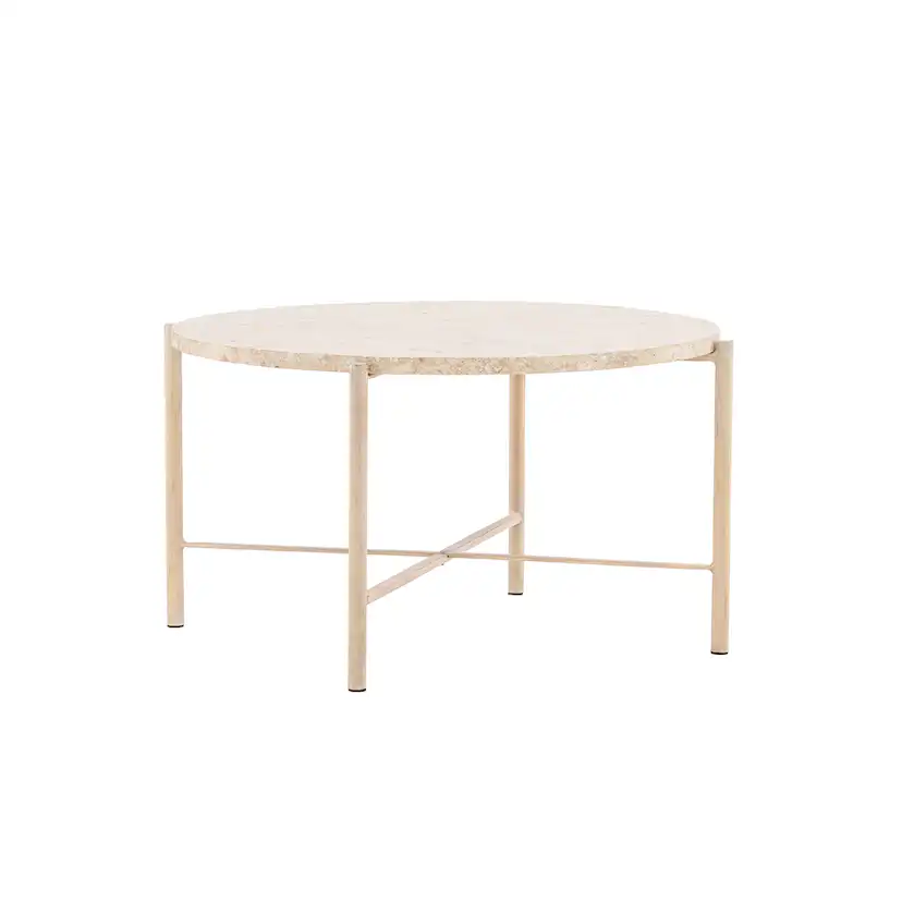 Soffbord Vind Sandhamn Beige Runt Vardagsrumsbord Ø70cm