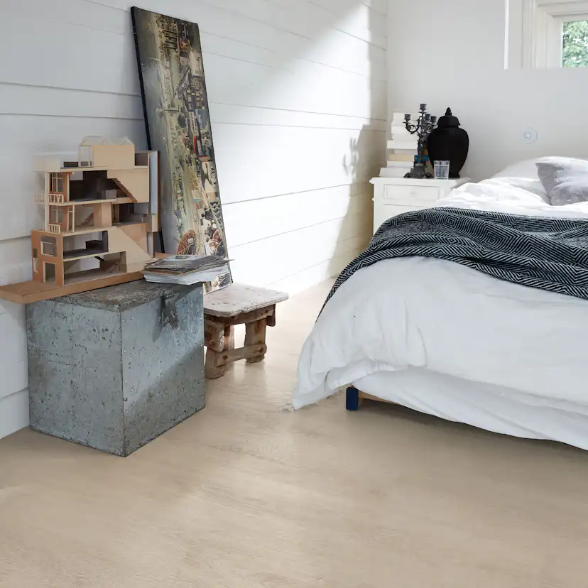 Laminatgolv Meister Laminate LC 150 Vit Lyed Ek Strip 6181