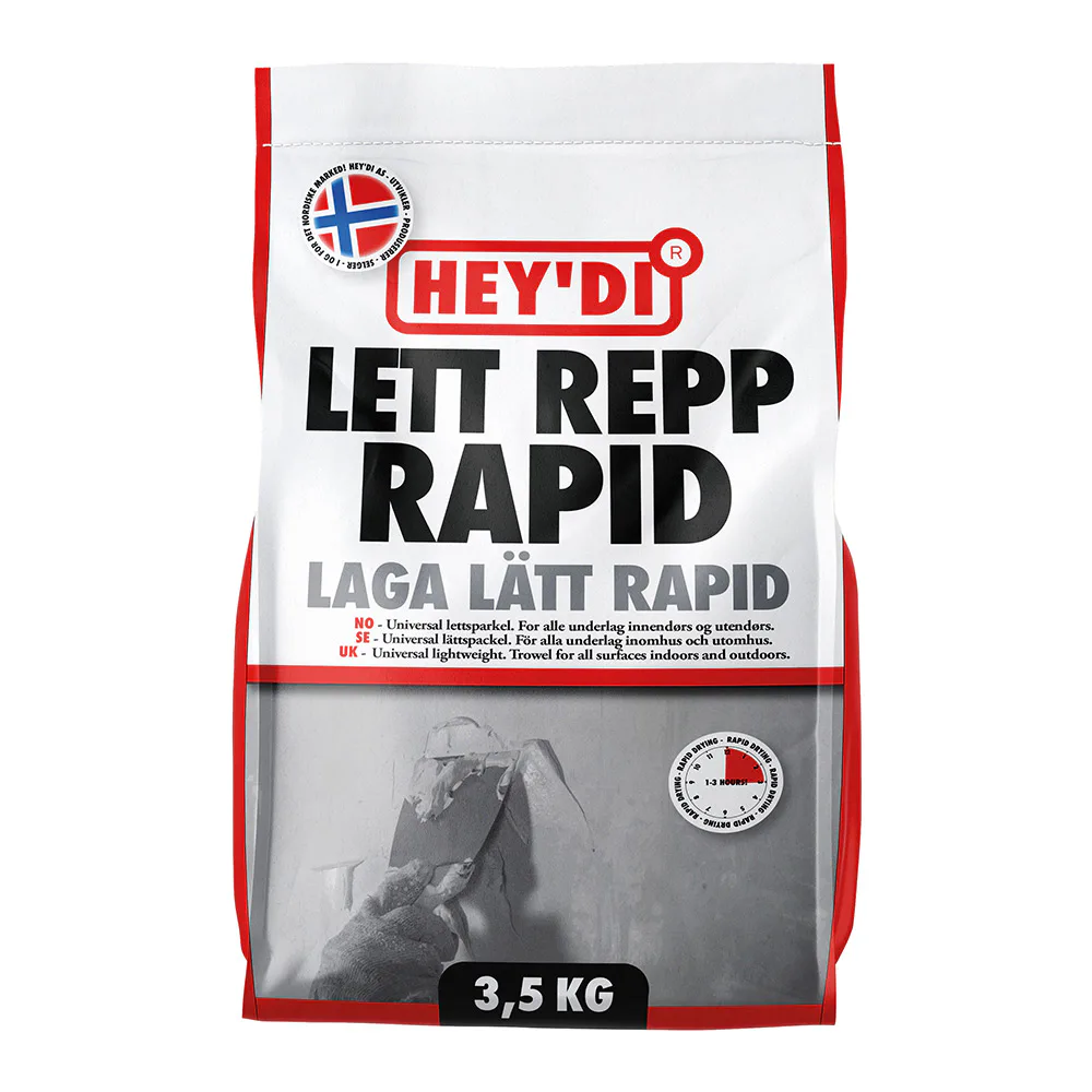 Spackel Heydi Laga Lätt Rapid 3,5 kg