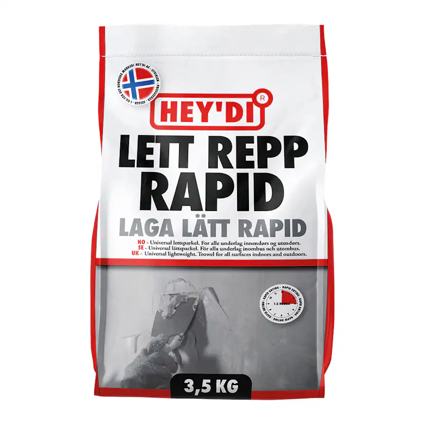 Spackel Heydi Laga Lätt Rapid 3,5 kg