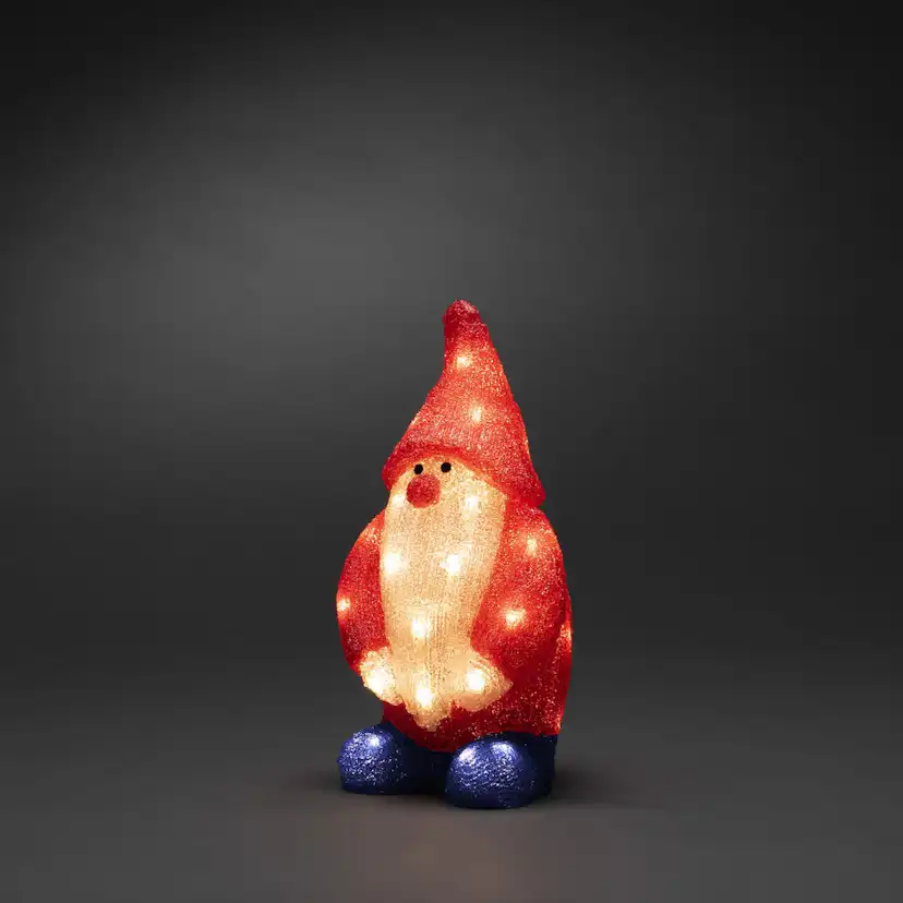Dekorationsfigur Gnosjö Konstsmide Tomte Akryl 36 cm 32 LED