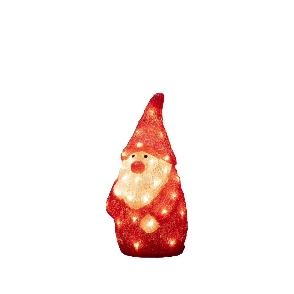 Dekorationsfigur Gnosjö Konstsmide Tomte Akryl 38 cm 40 LED