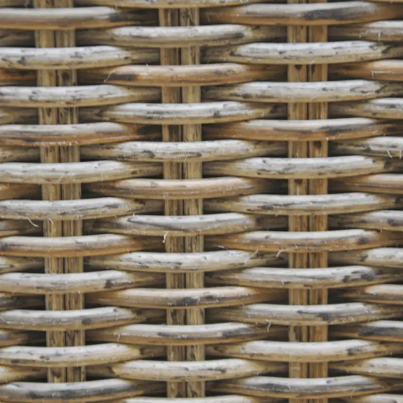 Sidobord VILA Natur Rottingbord Utomhus med Glasskiva